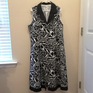 Black and White Floral Dress